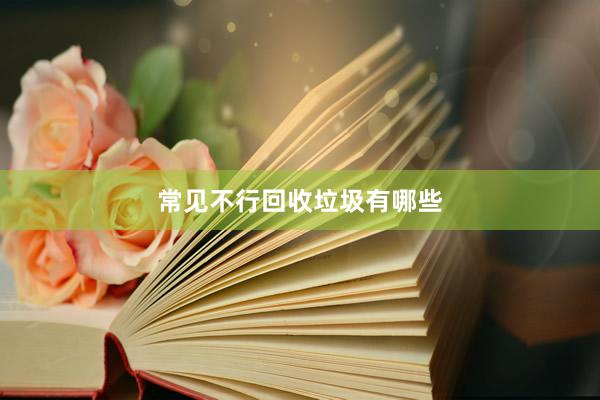 常见不行回收垃圾有哪些