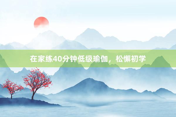 在家练40分钟低级瑜伽，松懈初学